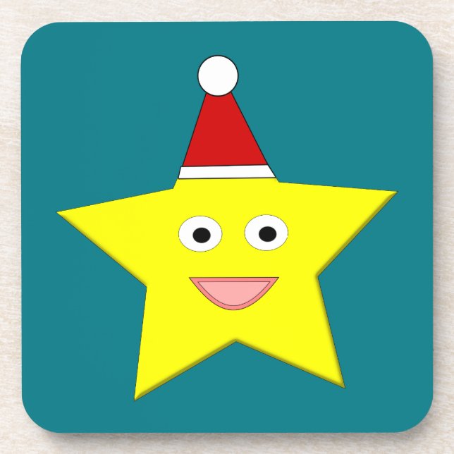 Happy Little Christmas Star Untersetzer (Vorderseite)