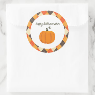 Happy Little Citrouille Party Favoriser Stickers
