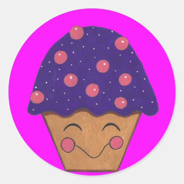 Happy Little Cupcake Aufkleber (Vorderseite)