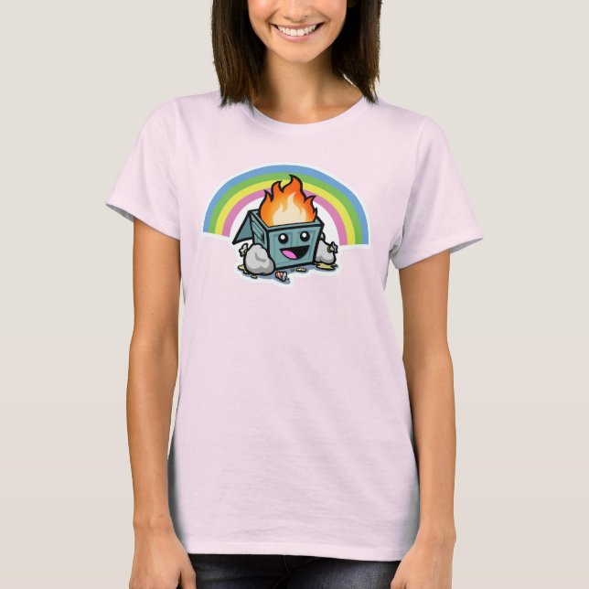 "Happy Little Dumpster Fire" T-Shirt (Vorderseite)