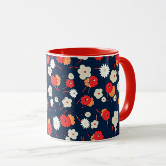 Happy Little Flowers Pattern Tasse