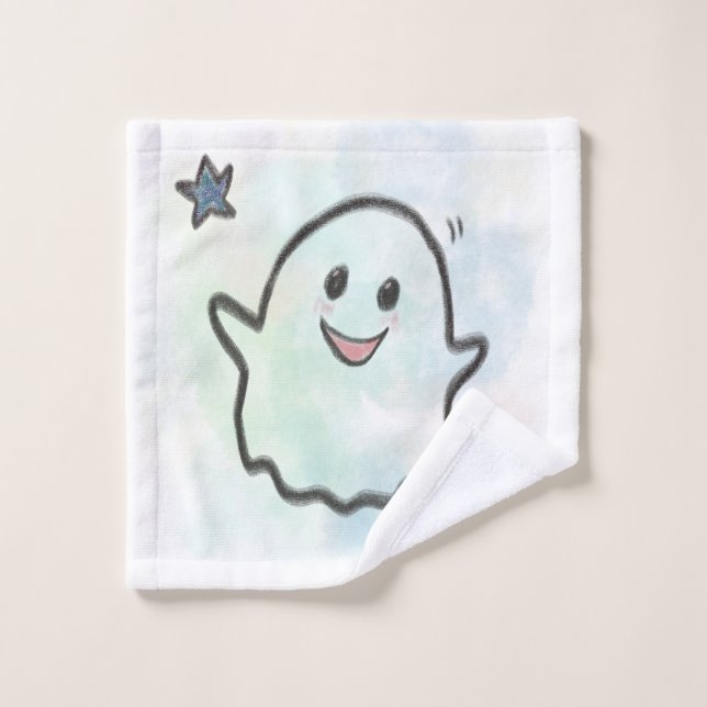 Happy little ghost  waschlappen (Waschlappen)
