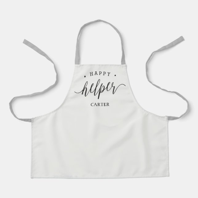 Happy Little Helper Editable Color Kid Apron Schürze (Vorderseite)