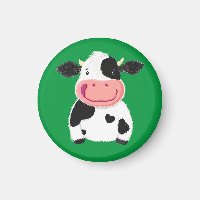 Happy Little Holstein Dairy Cow Magnet (Vorne)