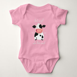 Happy Little Holstein Just A Girl, die Kühe Liebe Baby Strampler