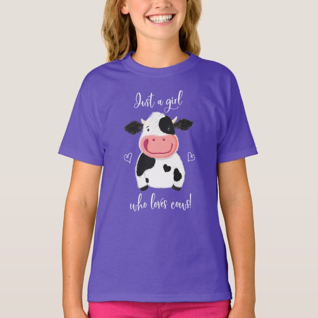 Happy Little Holstein Nur ein Mädchen, das Kühe Li T-Shirt (Vorderseite)