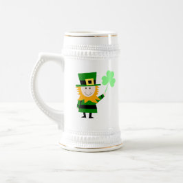 Happy Little Leprechaun Beer Stein Bierglas