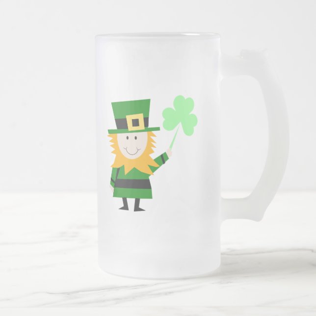 Happy Little Leprechaun Mattiert Glass Tasse (Rechts)