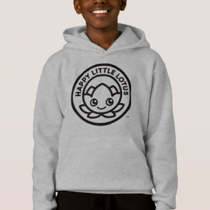 Happy Little Lotus Hoodie, Schwarzes Logo Hoodie