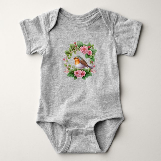 Happy Little Robin Baby Bodysuit Baby Strampler (Vorderseite)