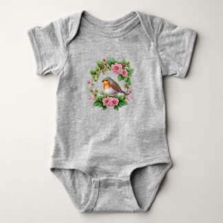 Happy Little Robin Baby Bodysuit Strampler