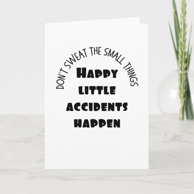 Happy Little Unfälle passieren Karte (Vorderseite)