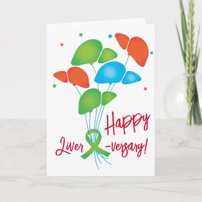 Happy Liver-Jubiläum individuelle Karte (Vorderseite)