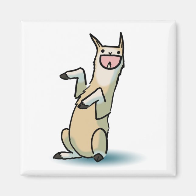 Happy Llama Magnet (Vorne)