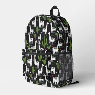 Happy Llama Pattern Bedruckter Rucksack