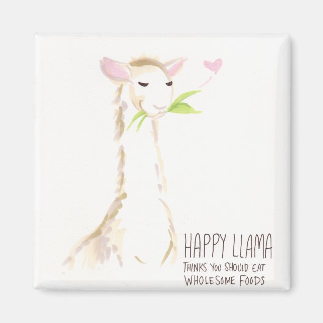 Happy Llama Yummy! Magnet (Vorne)