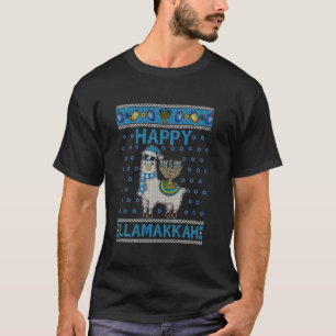 Happy Llamakkah Funny Lama Ugly Hanukkah Sweater T-Shirt