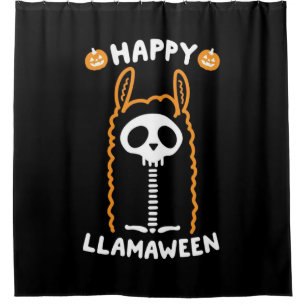Happy Llamaoween Duschvorhang