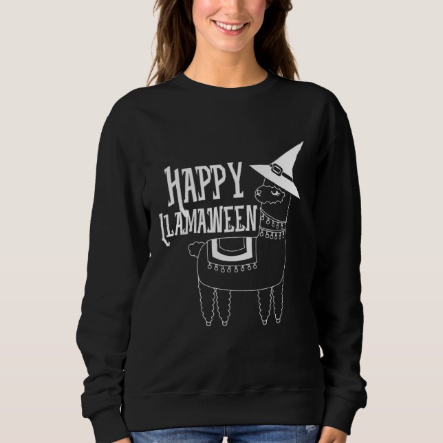 Happy Llamaween Halloween Costume Sweatshirt (Vorderseite)