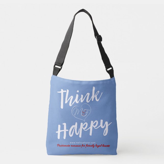 Happy Logo Blue Crossover Tasche (Vorderseite)