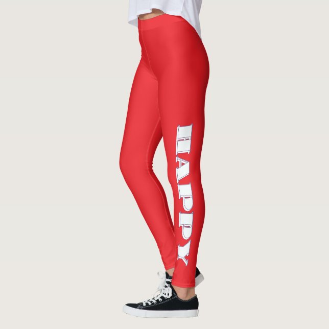 HAPPY Logo Red Leggings (Links)