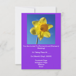 Happy Looking Yellow Daffodil Wedding Einladung