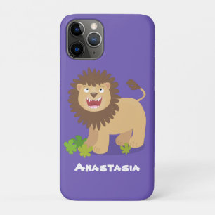 Happy Löwe brüllend Cartoon Illustration Case-Mate iPhone Hülle