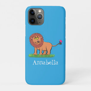 Happy Löwe mit Schmetterling-Cartoon-Abbildung Case-Mate iPhone Hülle