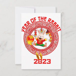 Happy Lunar Neujahr 2023, Niedliches chinesisches  Dankeskarte