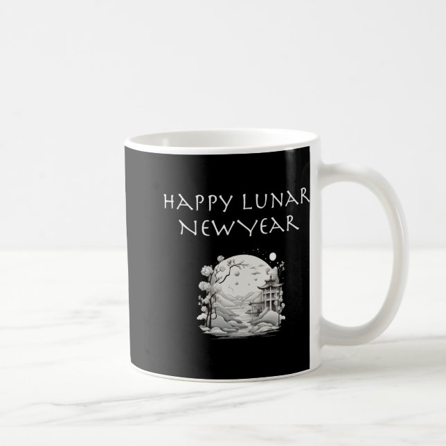 Happy Lunar New Year Charming Design Gift  Kaffeetasse (Rechts)