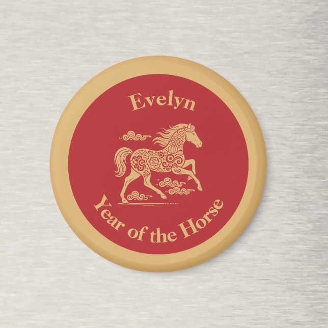 Happy Lunar New Year of the Horse Lucky Clouds Magnet (Von Creator hochgeladen)