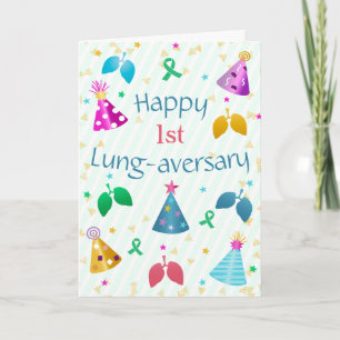 Happy Lung-Jubiläum Green Stripe Custom Karte