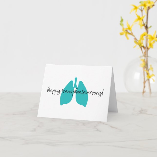 Happy Lungs Transplantaversary Script Notecard Karte (Gelbe Blume)
