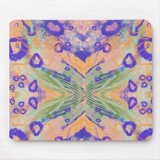 Happy lustig gefärbtes Spiegelbild Mauspad (Vorne)