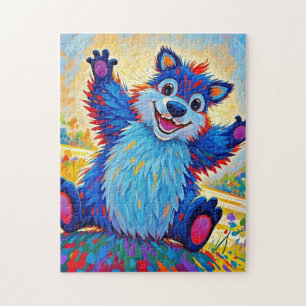 Happy lustige Bär Abstrakte süße Tier Kunst