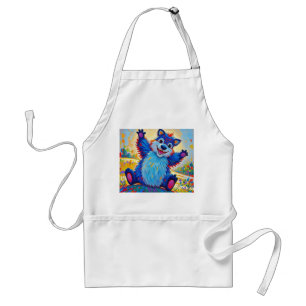 Happy lustige Bär Abstrakte süße Tier Kunst Schürze