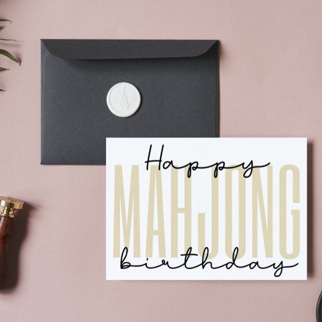 Happy Mahjong Geburtstag Feiertagskarte (Von Creator hochgeladen)