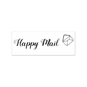 Happy Mail Dekorative Briefmarke Gummistempel