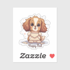 Happy Mail Dog Aufkleber