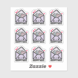 Happy Mail Envelope Aufkleber