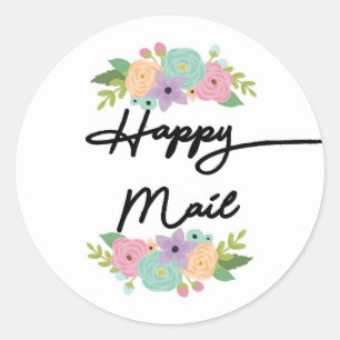 Happy Mail Sticker - Blumendesign!!