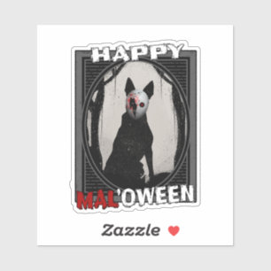 Happy Mal'oween belgisches Malinois Halloween Aufkleber