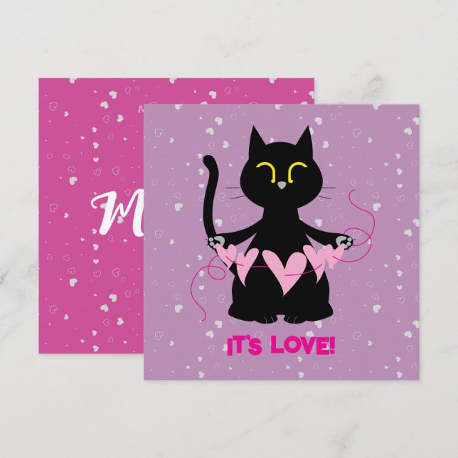 Happy Mama's Day - Funny Cat Card Einladung (Vorne/Hinten)