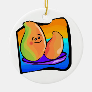 Happy Mango Keramikornament