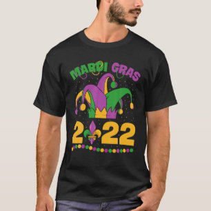 Happy Mardi Gras 2022 Jester Outfit Kinder Girl Bo T-Shirt