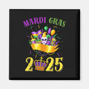 Happy Mardi Gras 2025 T-Shirt Karneval Mardi Gras  Magnet