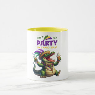 Happy Mardi Gras Alligator Tasse