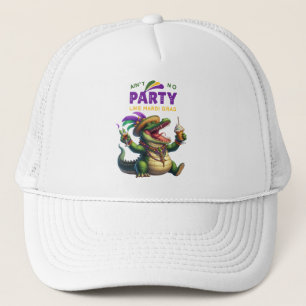 Happy Mardi Gras Alligator Truckerkappe