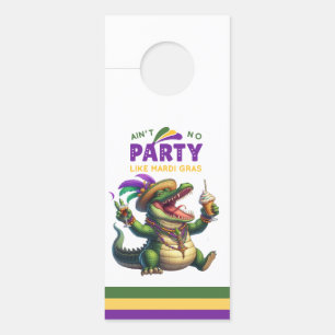 Happy Mardi Gras Alligator Türanhänger