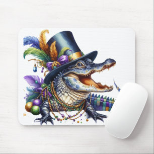 HAPPY MARDI GRAS INSPIRIERT ALLIGATOR MOUSEPAD